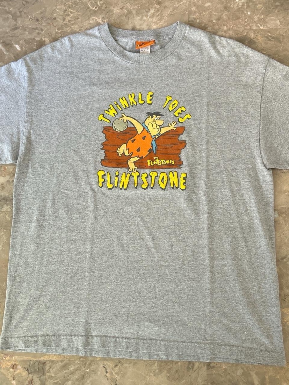 Vintage 2003 Flintstones Twinkle Toes Fred Flintstone T Shirt L XL Gray